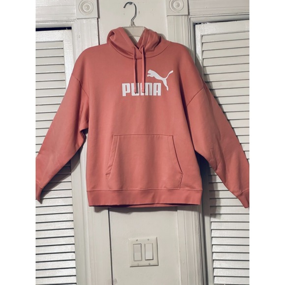 Puma Tops - PUMA Essentials Women's Logo Comfy HOODIE Medium. Bridal Rose